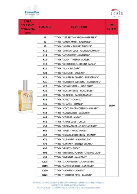 loris parfum liste pdf